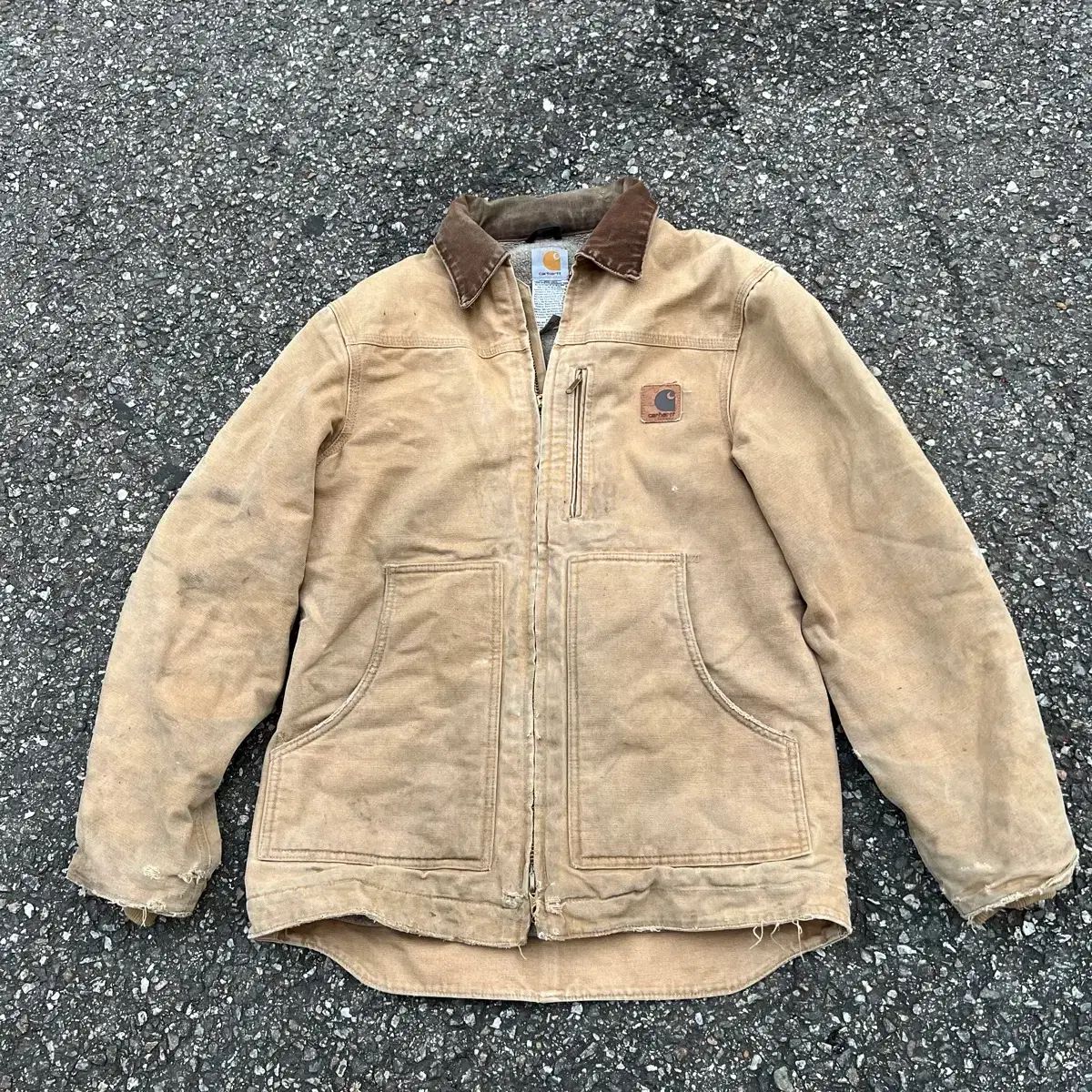 Carhartt カーハート ウォーク ジャケット ブラウン ダメージ 00s