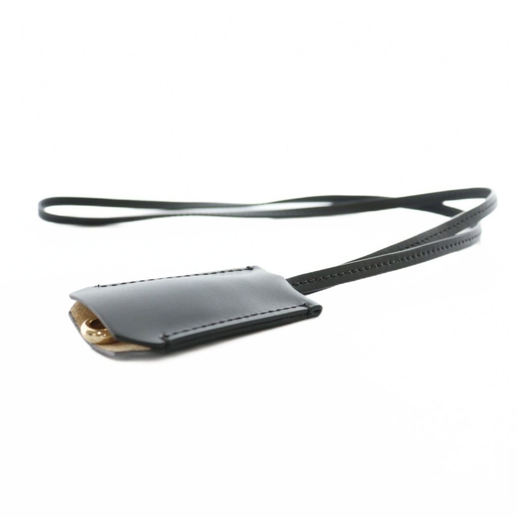  ザンチェッティ ZANCHETTI レザーキーリング クロシェット ケース ネックレス 黒 ブラック SS OS キーケース 小物