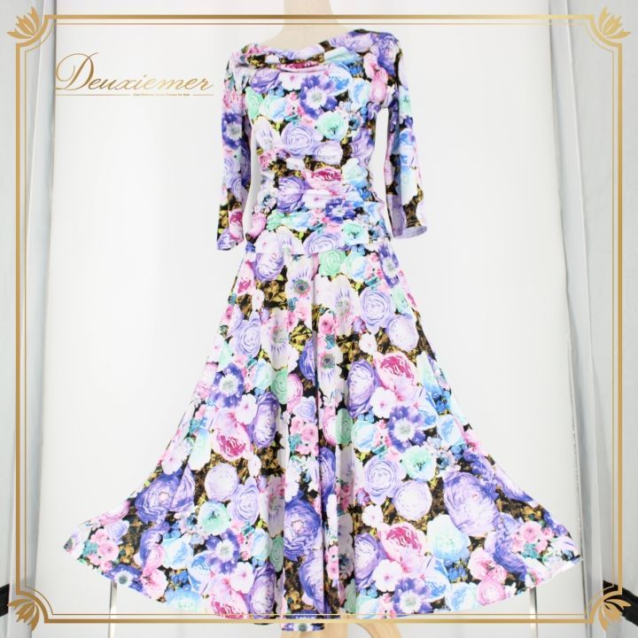 社交ダンス 衣装 スタンダード 上下セット ツーピース レッスンウェア