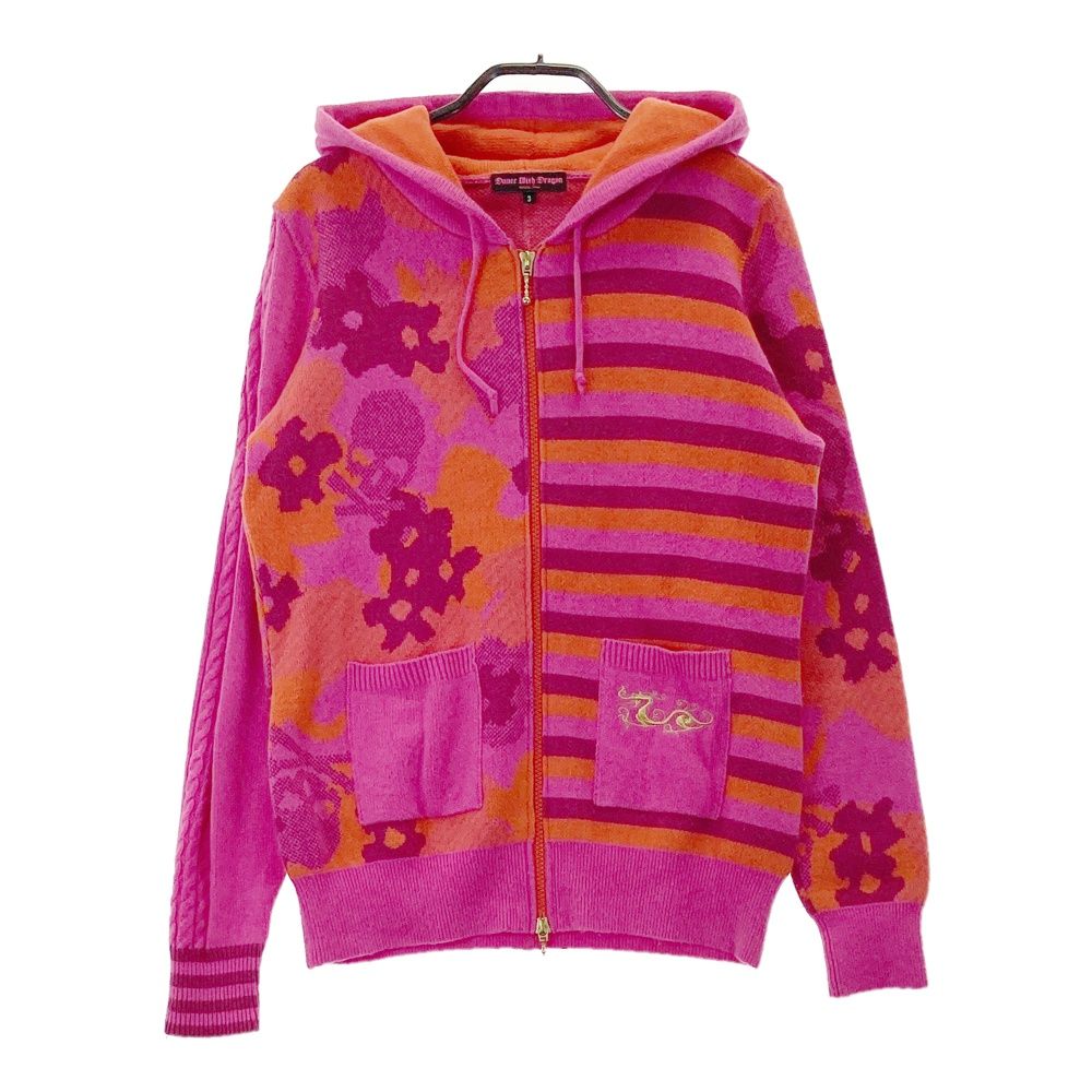 Dance With Dragon ピンクシャツ サイズ3 サイズ：3 DANCE WITH DRAGON ダンスウィズドラゴン ニット ジップ