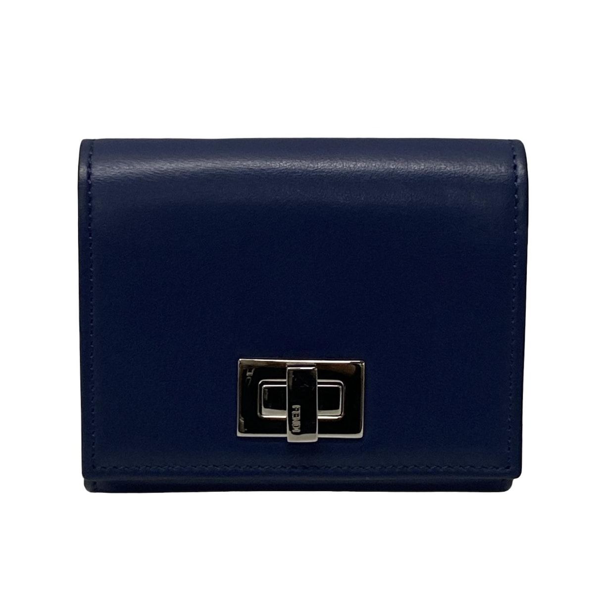 FENDI フェンディ カードケース ピーカブー 8 M 0373 ネイビー レザー