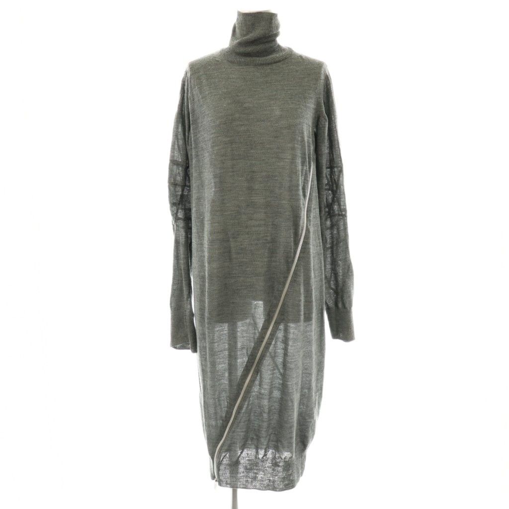 サカイ sacai 18-04132 タートルネックニットワンピース 長袖 ロング ウール 1 グレー NR OS