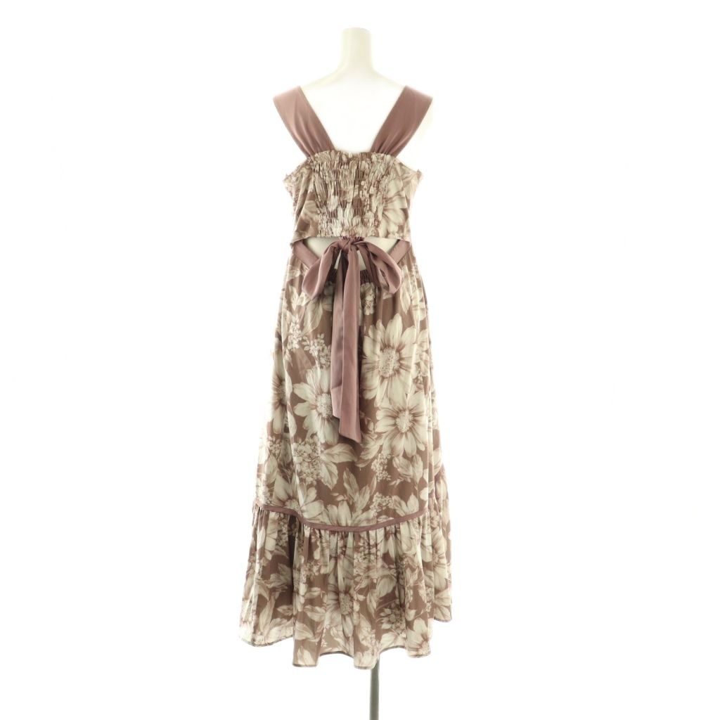 ハーリップトゥ Her lip to Mallorca Back Ribbon Floral Dress ドレス