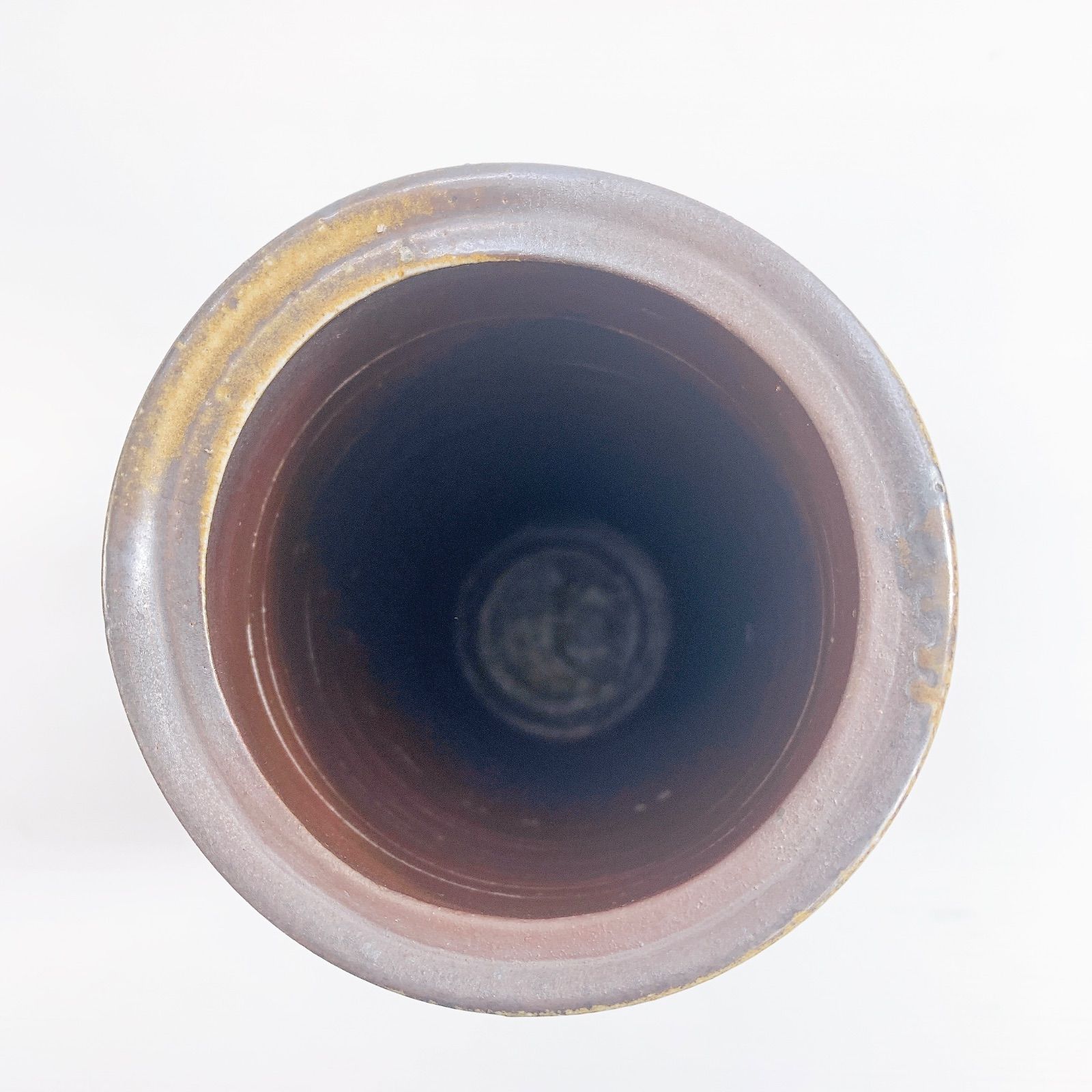 H-297 藤原雄 備前焼 花入 花瓶 共箱付き 人間国宝 備前花器 茶道具