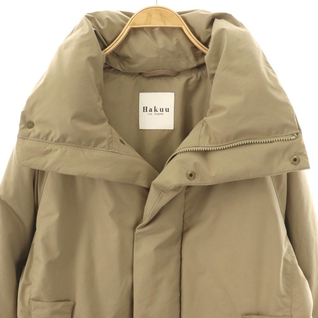 ハクウ HAKUU Plage 別注 LIGHT/W ダウンコート ジップアップ S
