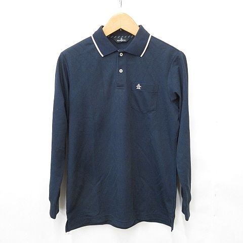 Munsingwear ネイビー長袖ポロシャツ L マンシングウェア MUNSINGWEAR ポロシャツ ゴルフ スポーツウェア 長袖