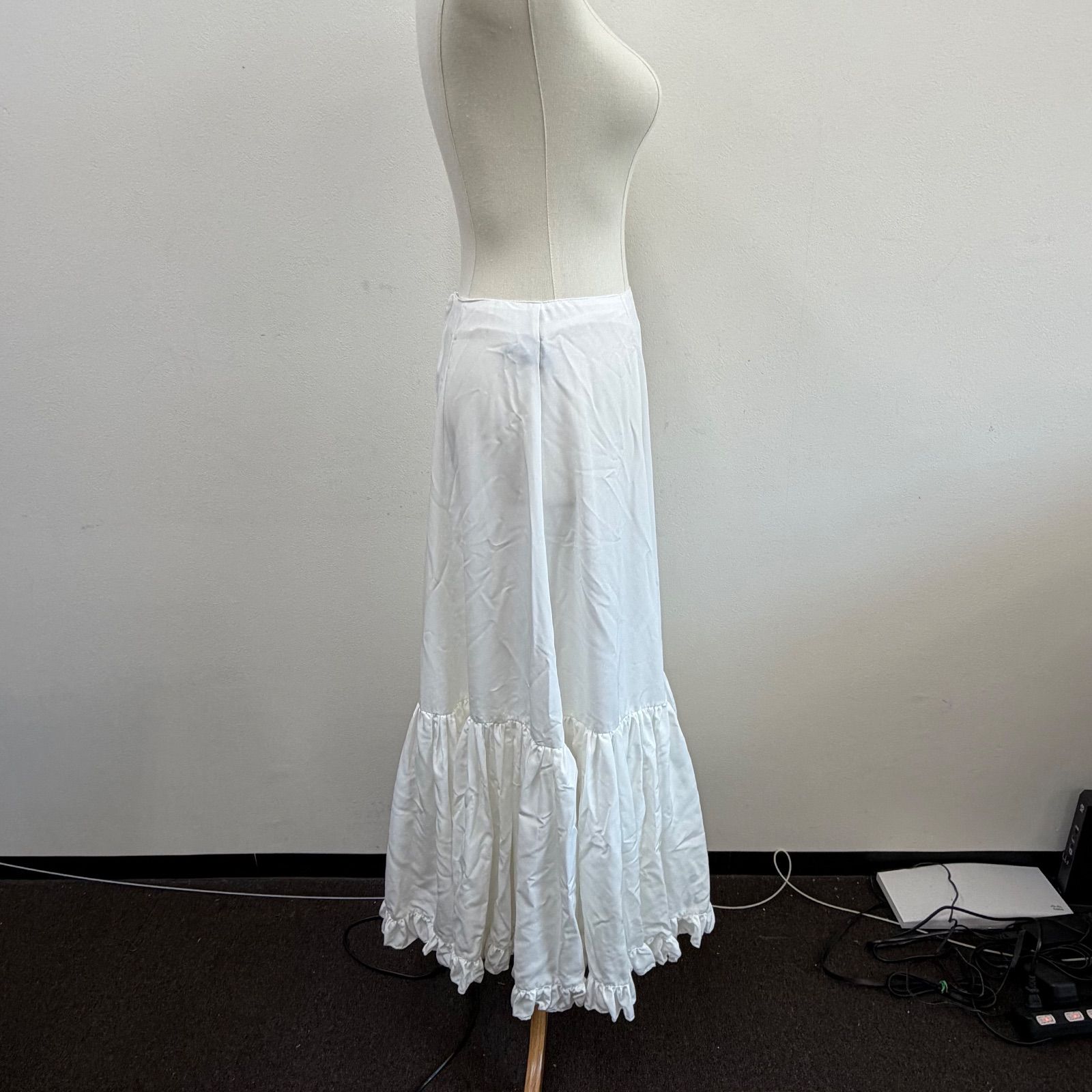 Chacott フラメンコ衣装 スカート ファルダ 白 ホワイト フリル チャコット