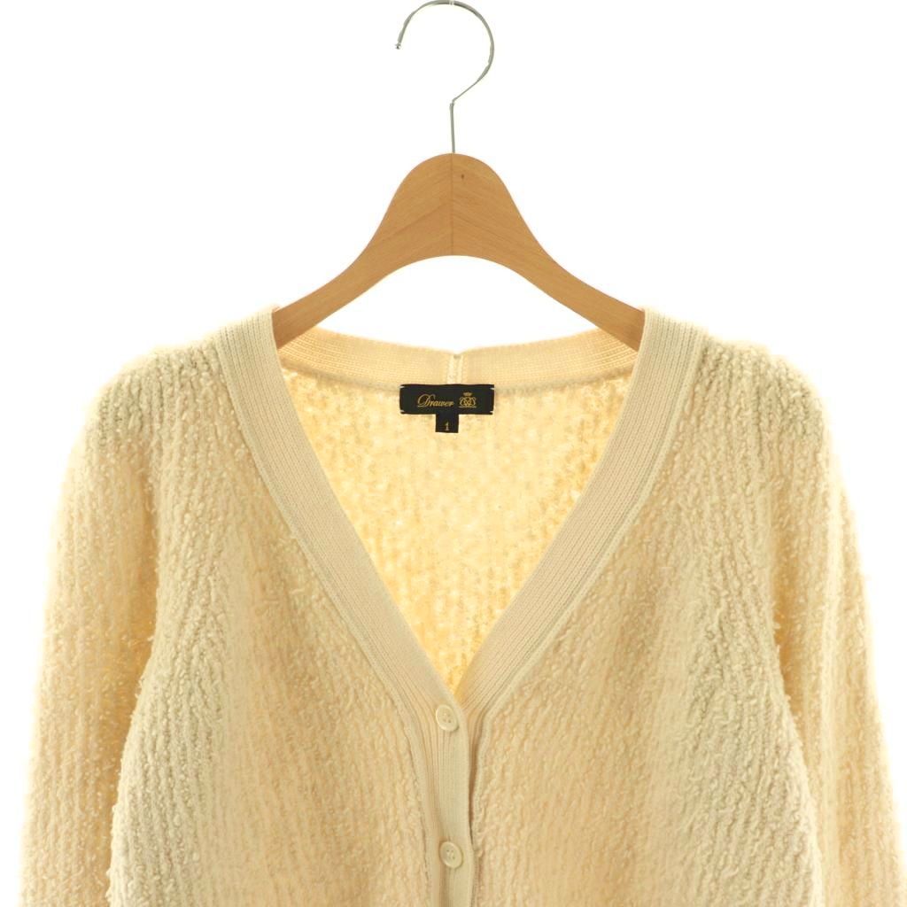 ドゥロワー Drawer 7Gショルダーギャザーカーディガン Vネックニット ドゥロワー Drawer 7Gショルダーギャザーカーディガン Vネックニット