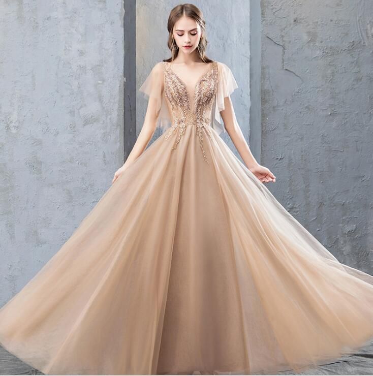 女優 豪華 演奏会 結婚式 透け感 ドレス M 9号 OPN 1008