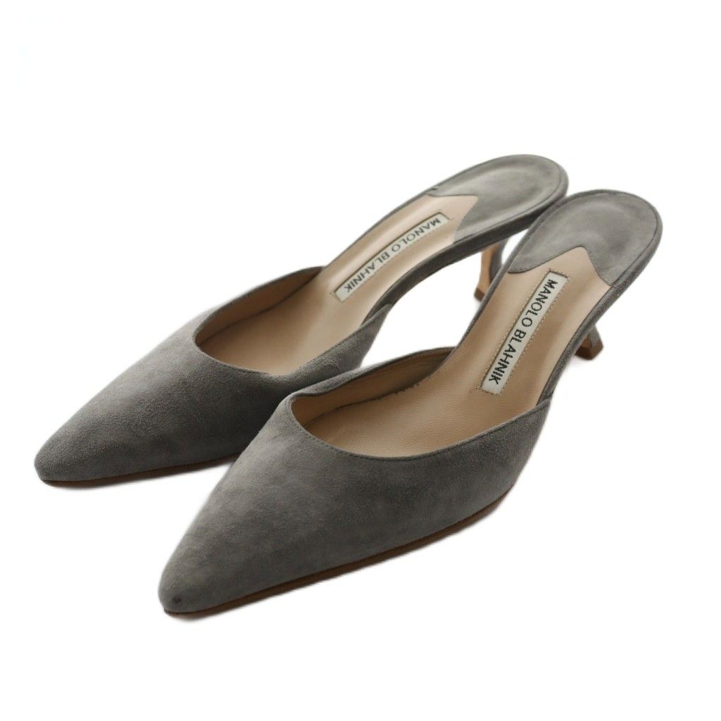 マノロブラニク レースアップシューズ スエードレザー グレージュ サイズ38 マノロブラニク レースアップシューズ スエードレザー グレージュ サイズ38