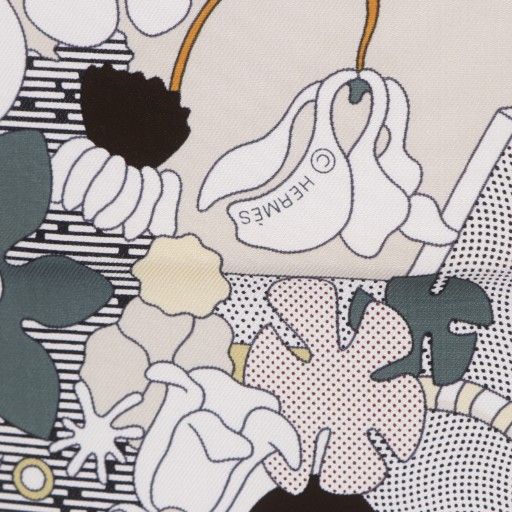 エルメス HERMES スカーフ カレ90 CA DECOIFFE! サ・デコワフ シルク