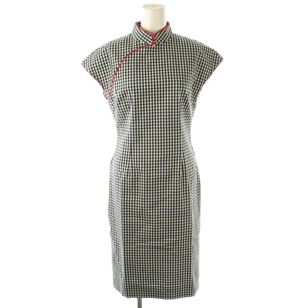 マッセメンシュ MASSE MENSCH ギンガムチェック チャイナ ワンピース