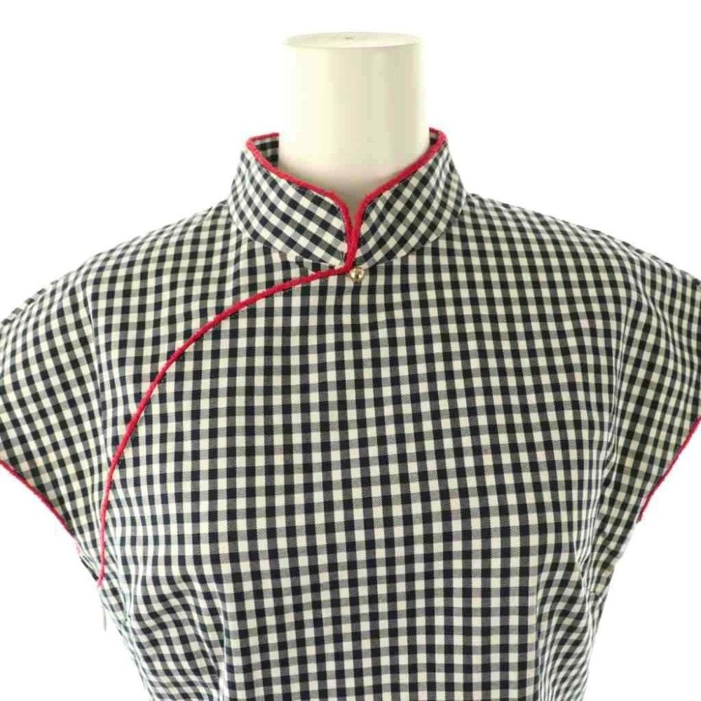 マッセメンシュ MASSE MENSCH ギンガムチェック チャイナ ワンピース