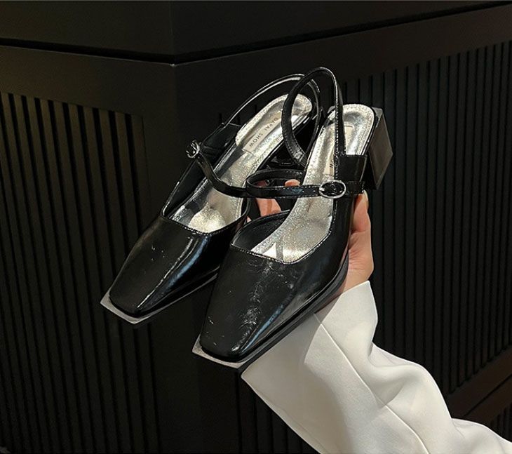 太ヒール ハイヒール レディース レトロ おしゃれ 大人 きれいめ ビジネス 通勤 OL ストラップ シンプル カジュアル 履きやすい 歩きやすい 疲れにくい dapaix 02