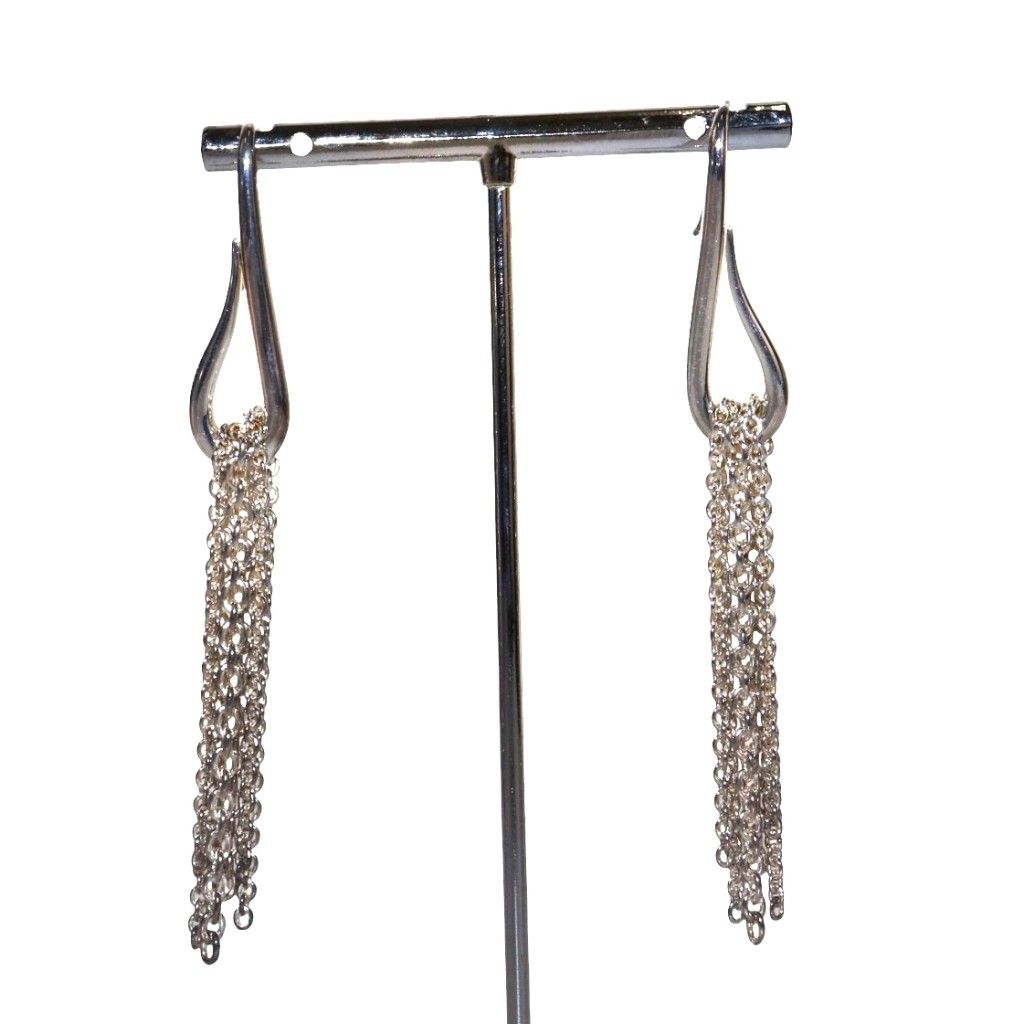 エルメス HERMES リコル ピアス チェーン ロング 両耳用 フックタイプ