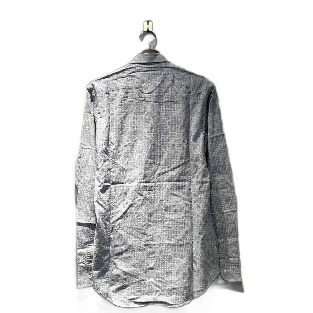 エトロ ETRO セール中 ドレスシャツ ペイズリー柄 長袖 38 グレー ETRO