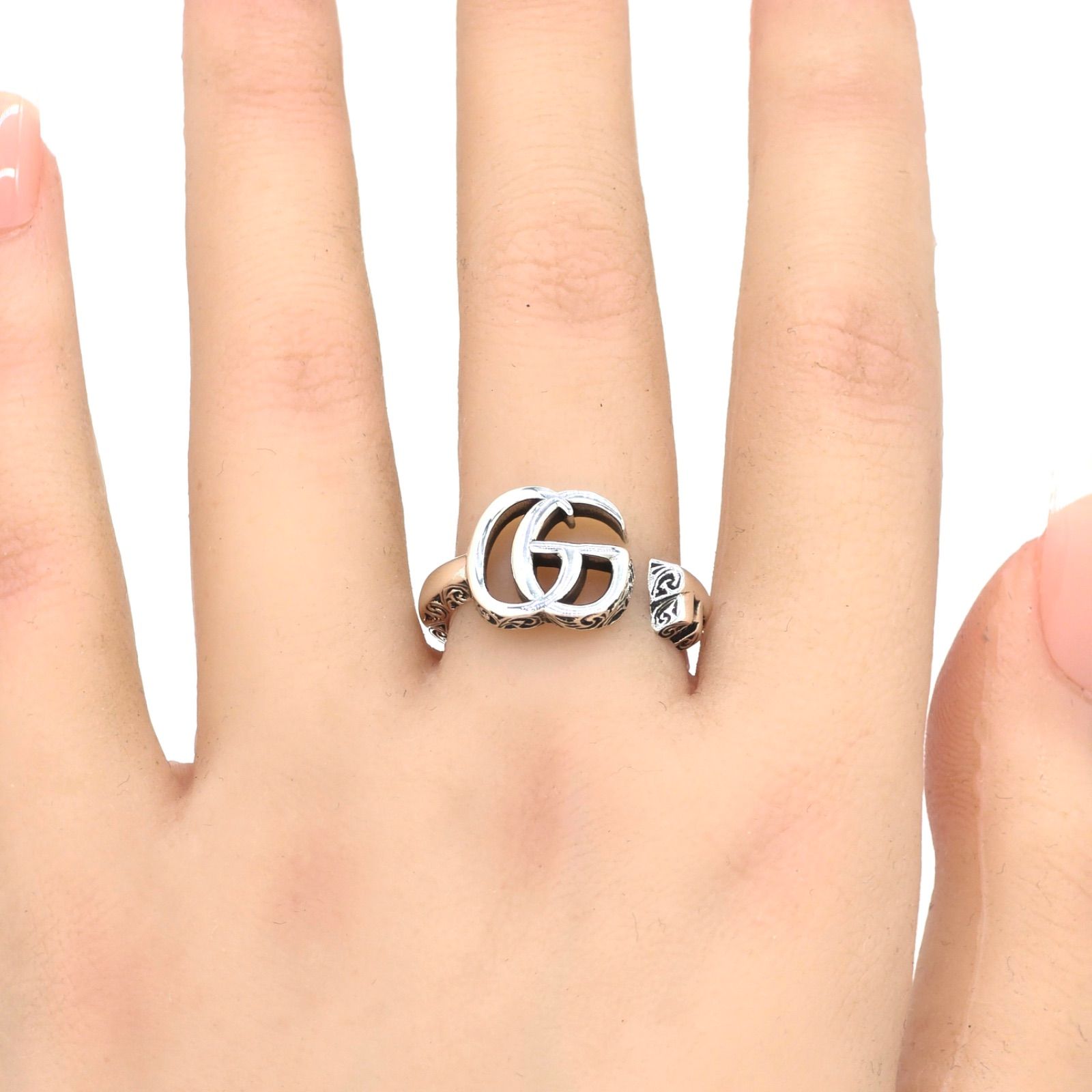 GUCCI グッチ 627760 ダブルG キーモチーフ リング 18 約17号