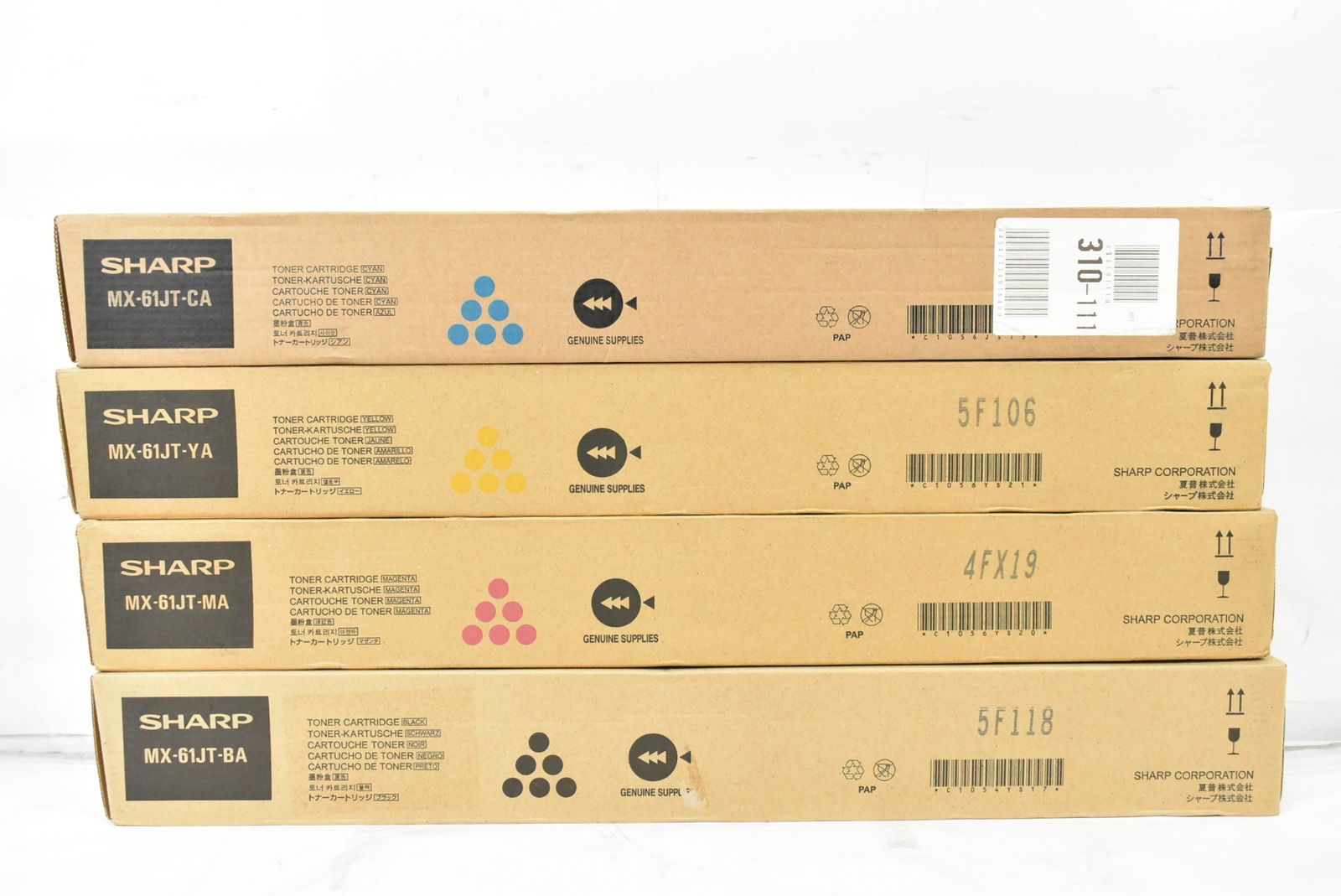 シャープ トナー MX-61 JT シアン マゼンタ イエロー ブラック SHARP -L 27-byebye