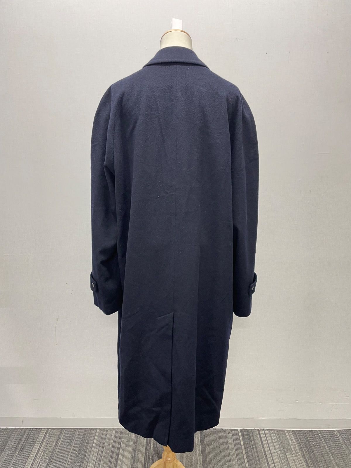 CS2052 アクアスキュータム ロングコート ネイビー 40 カシミヤ ウール