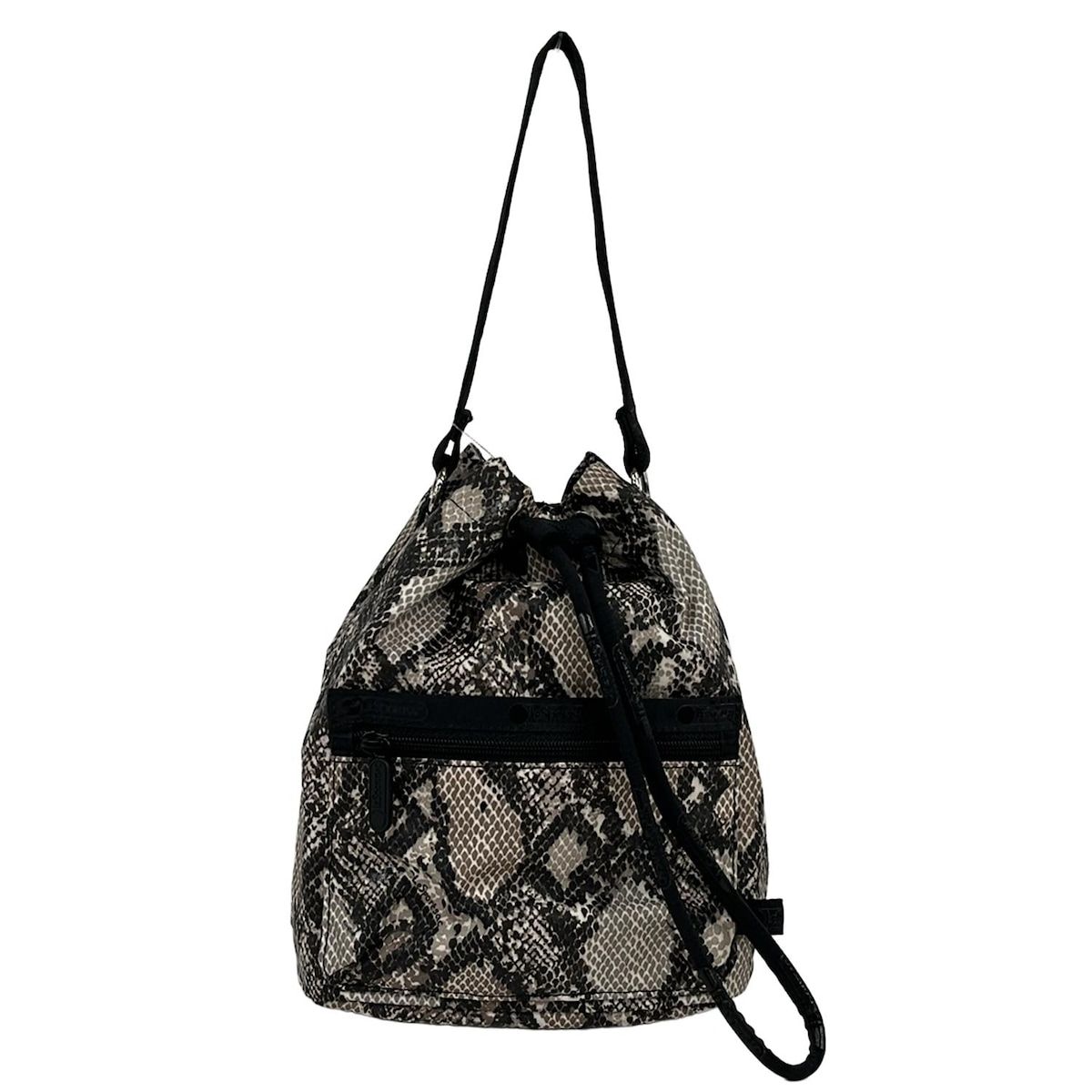 LESPORTSAC レスポートサック ハンドバッグ ベージュ 黒 巾着型