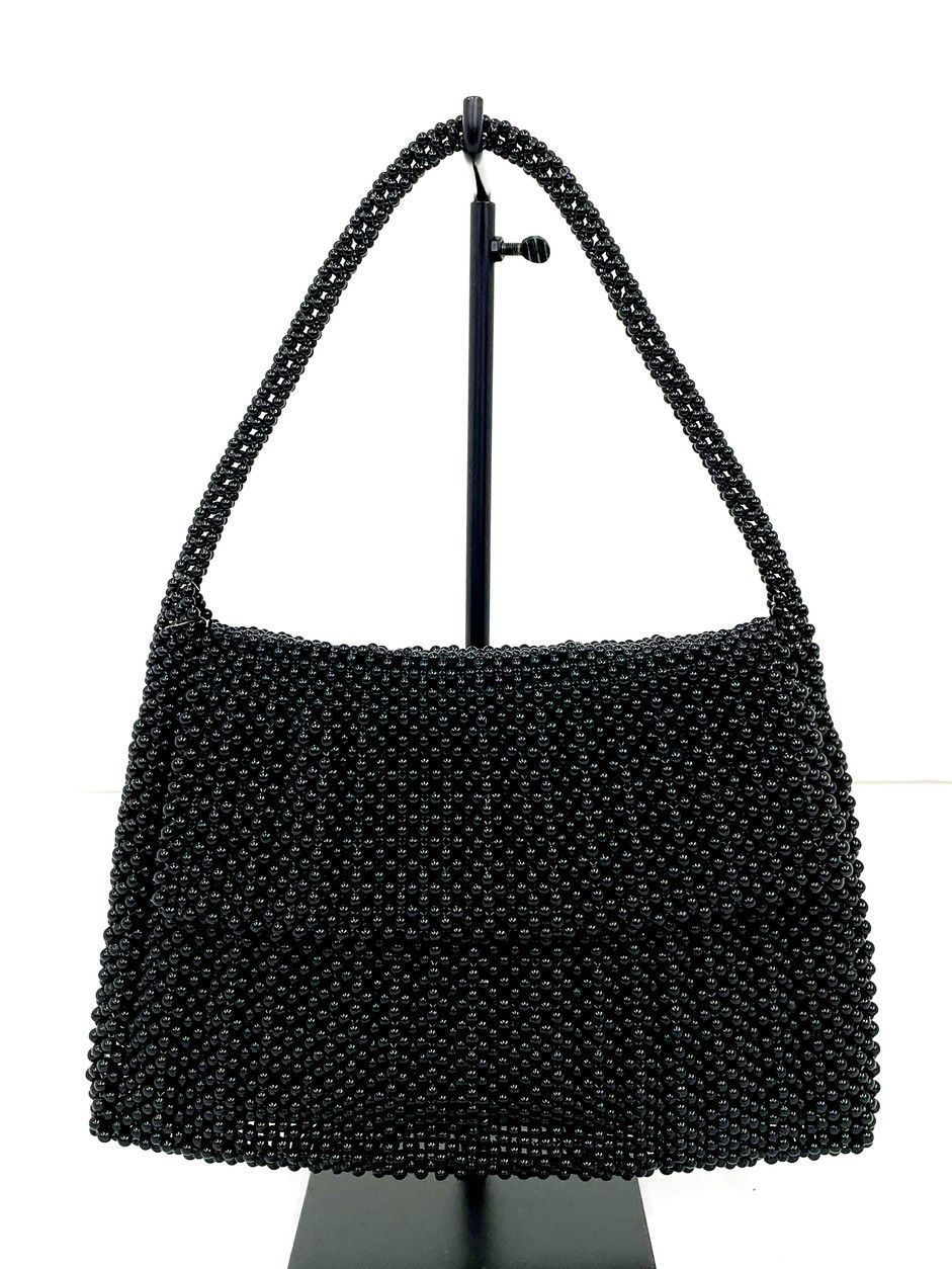 ハンドバッグ ブラック系 レディース 鑑別書 き サンゴ 珊瑚