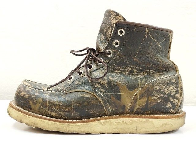 J 010 RED WING レッドウィング ブーツ 23 cm ブラウン系 Classic Work MocToe 8884 カモフラージュ