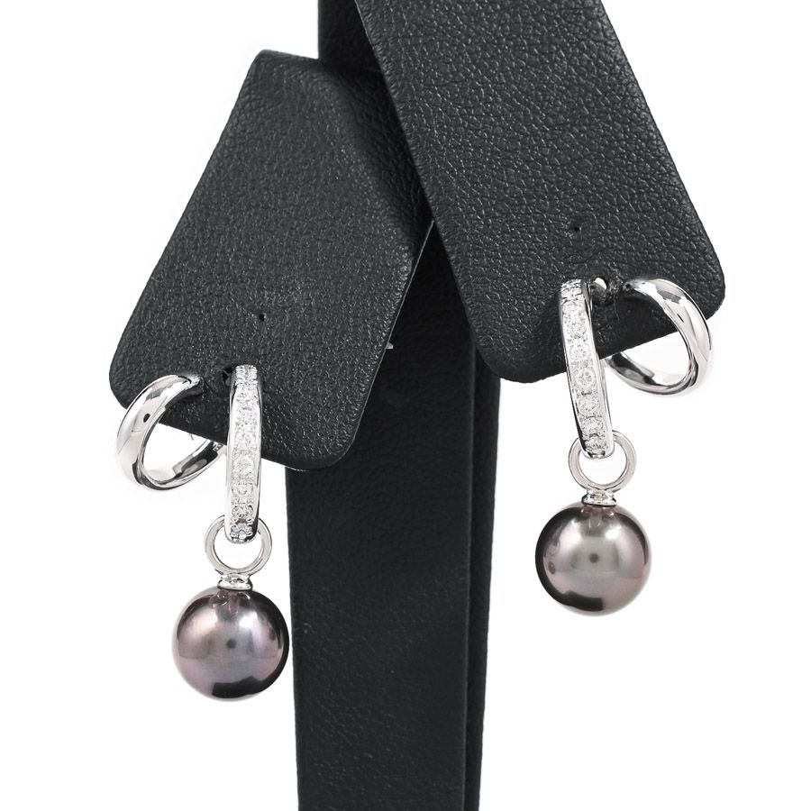 MIKIMOTO ミキモト イヤリング ブラックパール