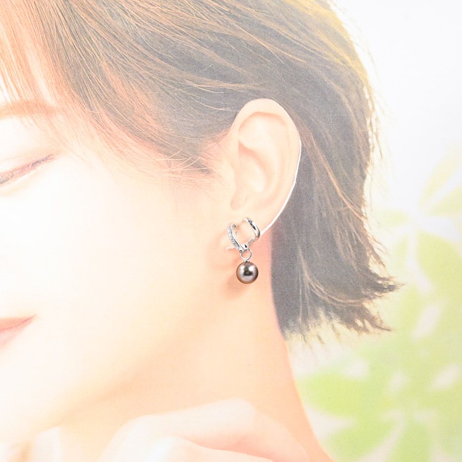  MIKIMOTO ミキモト イヤリング ブラックパール イヤリング アクセサリー