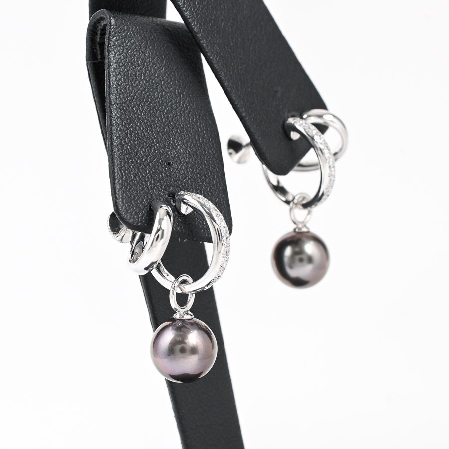 MIKIMOTO ミキモト イヤリング ブラックパール