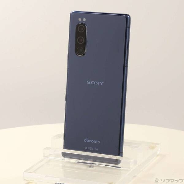 中古品〕 Xperia 5 64GB ブルー SO-01M docomoロック解除SIMフリー
