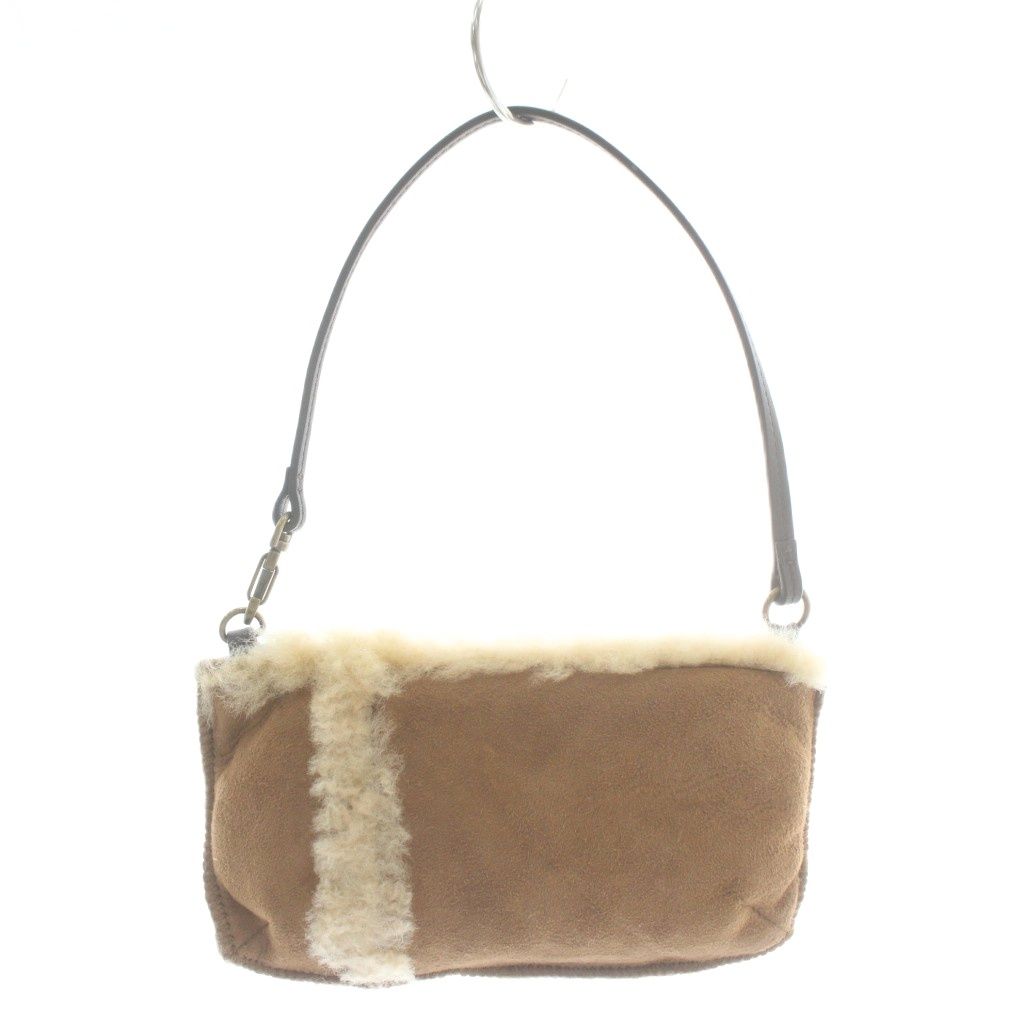アグ オーストラリア UGG australia ハンドバッグ ポーチ ミニ スエード ムートン ロゴ 茶色 ブラウン XZ GY 11