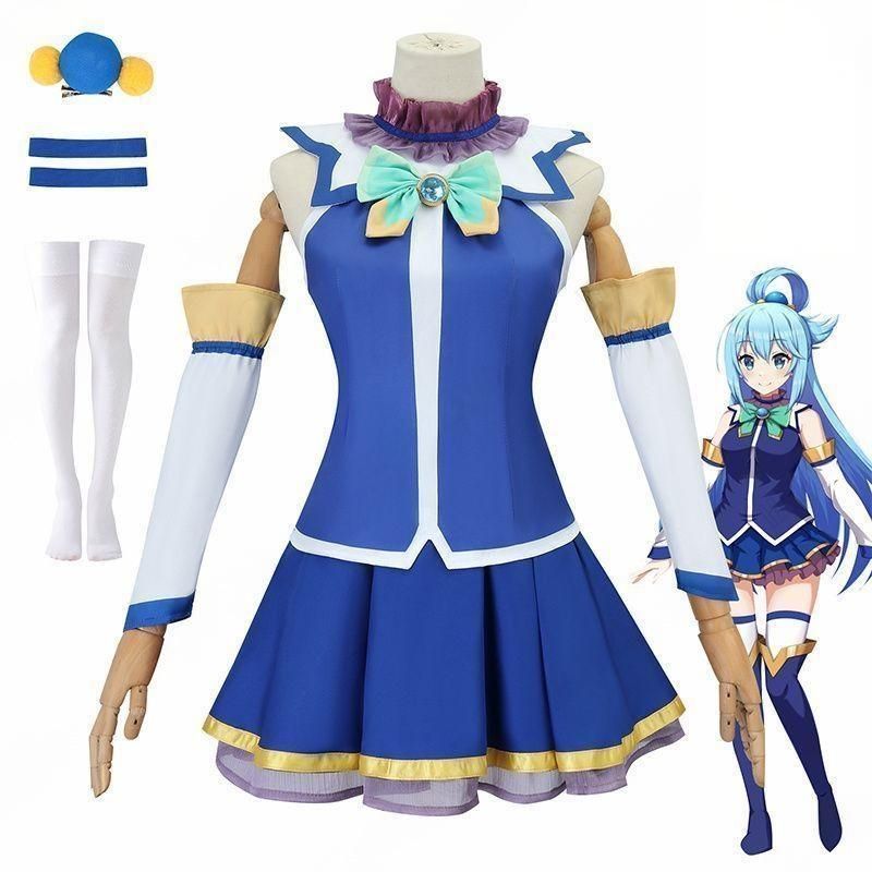 この素晴らしい世界に祝福を アクア コスプレ衣装 ヒロイン Aqua コスチューム 制服 大人 子供 cosplay イベント co 54