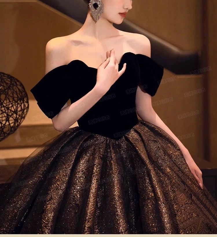 ウェディングドレス 結婚式 前撮り 二次会 オフショル ブラック 演奏会 発表会 ドレス パーティー