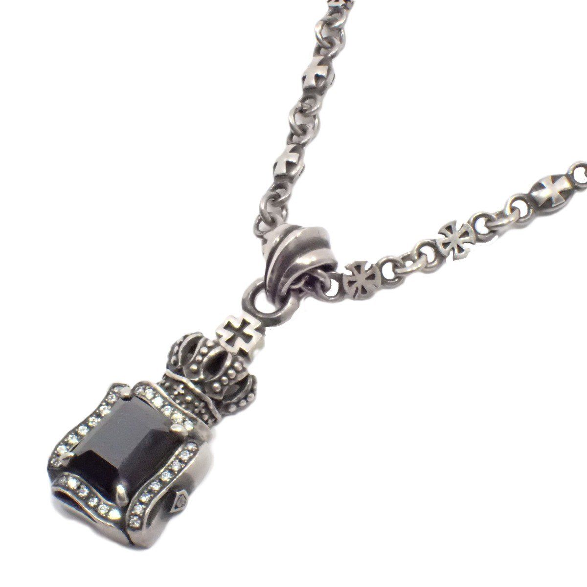 LION HEART ライオンハート クラウン ネックレス シルバー925/ブラック