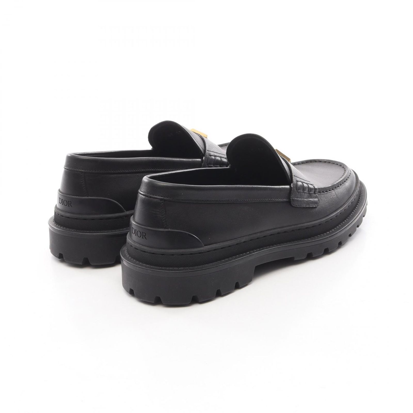 ディオール Dior ローファー CDロゴ レザー メンズ
