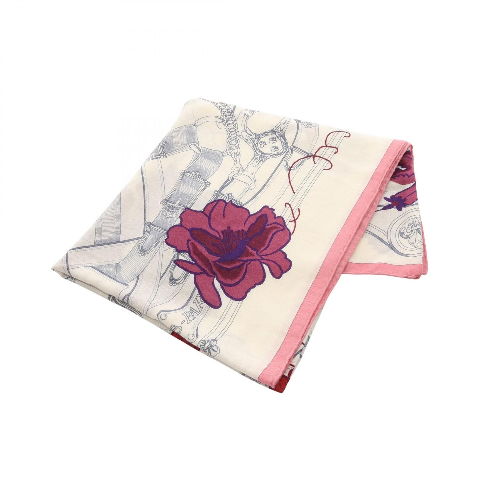 エルメス HERMES スカーフ カレジェアン カレ140 Fleuri シルク カレジュアン レディース A