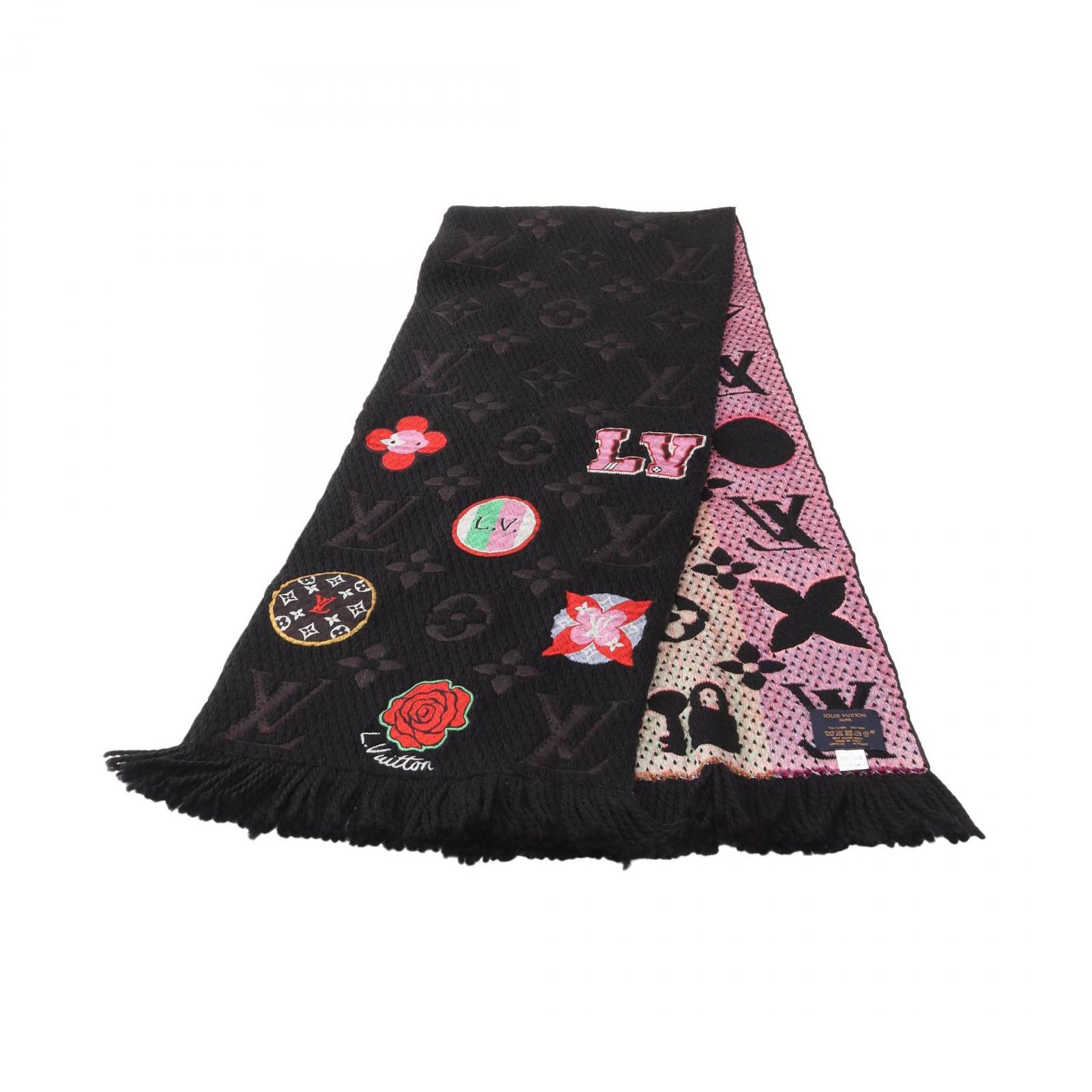 ルイ・ヴィトン LOUIS VUITTON マフラー エシャルプ ロゴマニア LV