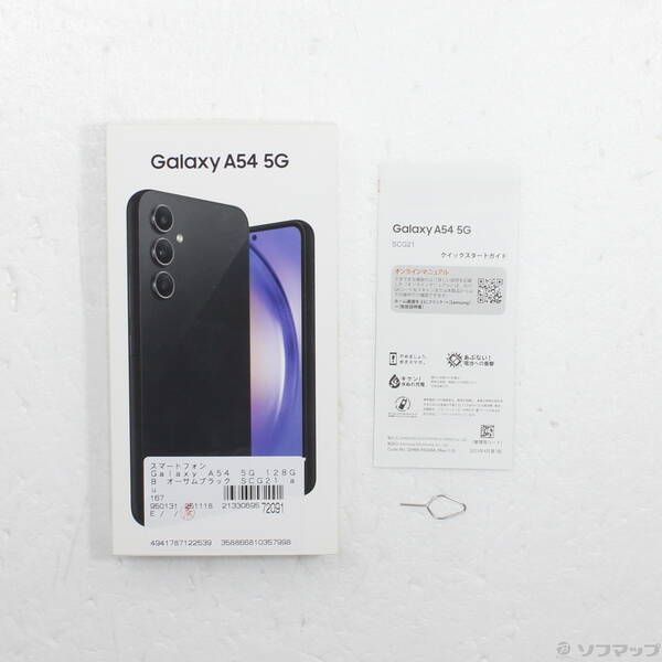 中古品〕 Galaxy A54 5G 128GB オーサムブラック SCG21 au SIMフリー