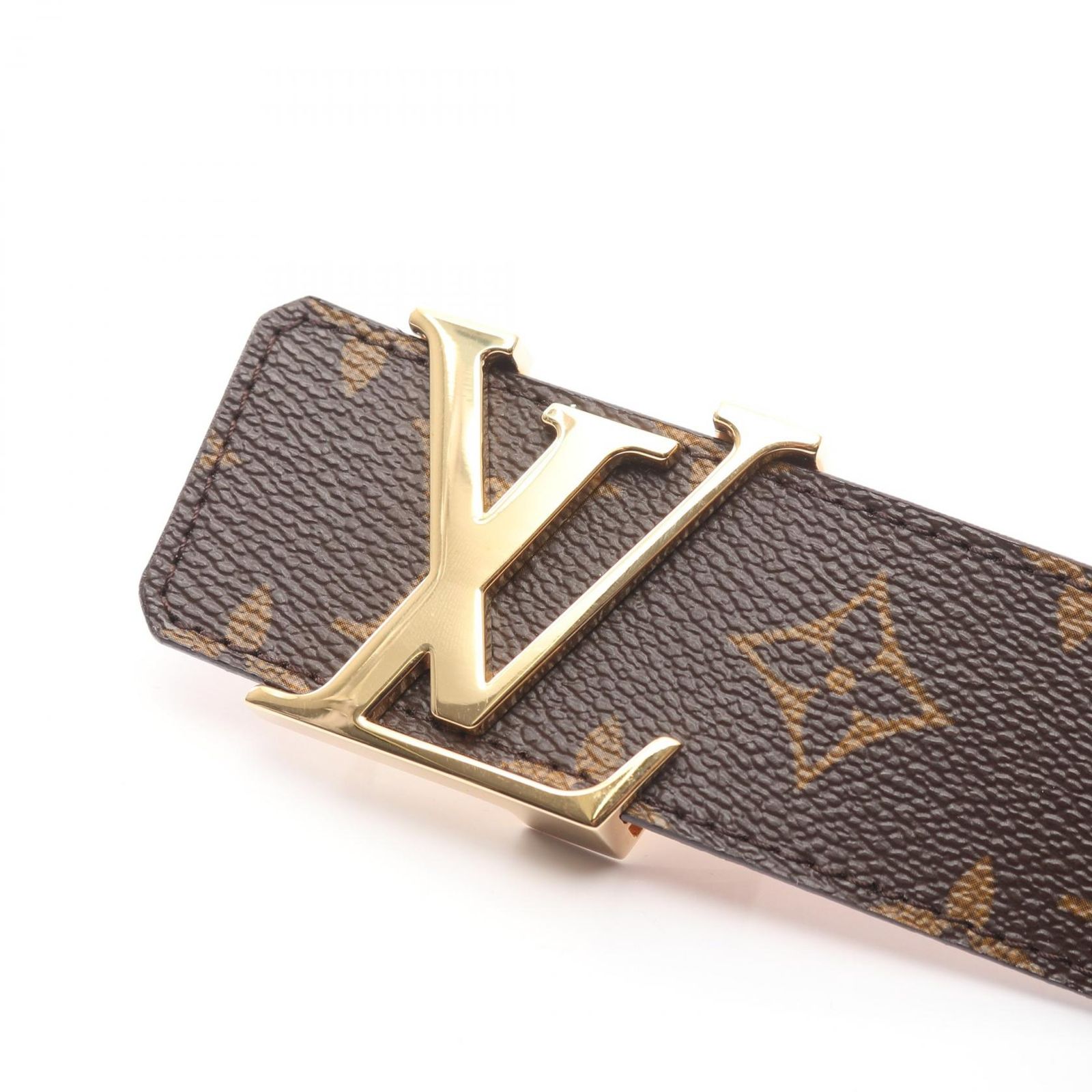 ルイ ヴィトン LOUIS VUITTON ベルト サンチュール LV イニシアル 40 MM レザー メンズ A