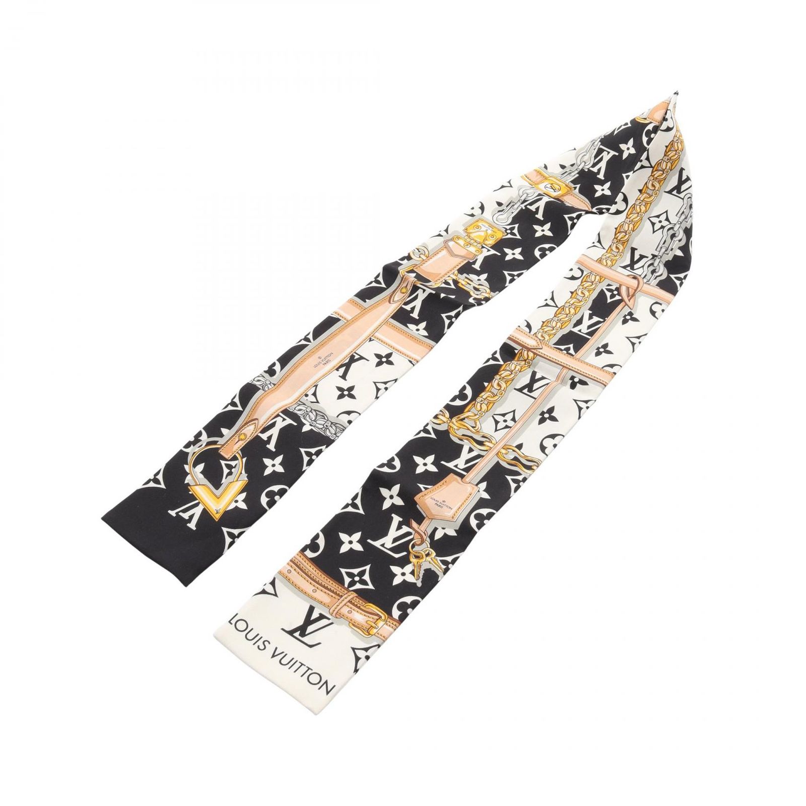 ルイ ヴィトン LOUIS VUITTON スカーフ バンドー モノグラム コンフィデンシャル シルク レディース A