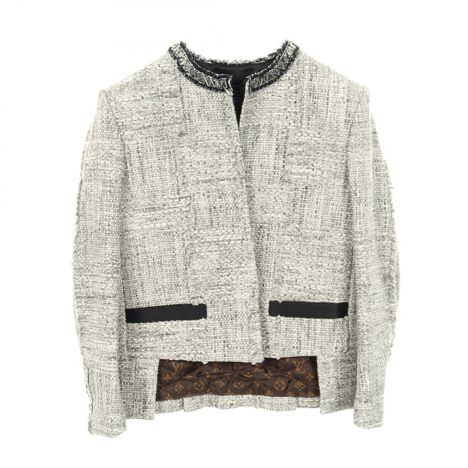 ルイ ヴィトン LOUIS VUITTON ノー ジャケット ツイード RW 221 B MR 2 FMVB 68 ウール レディース A