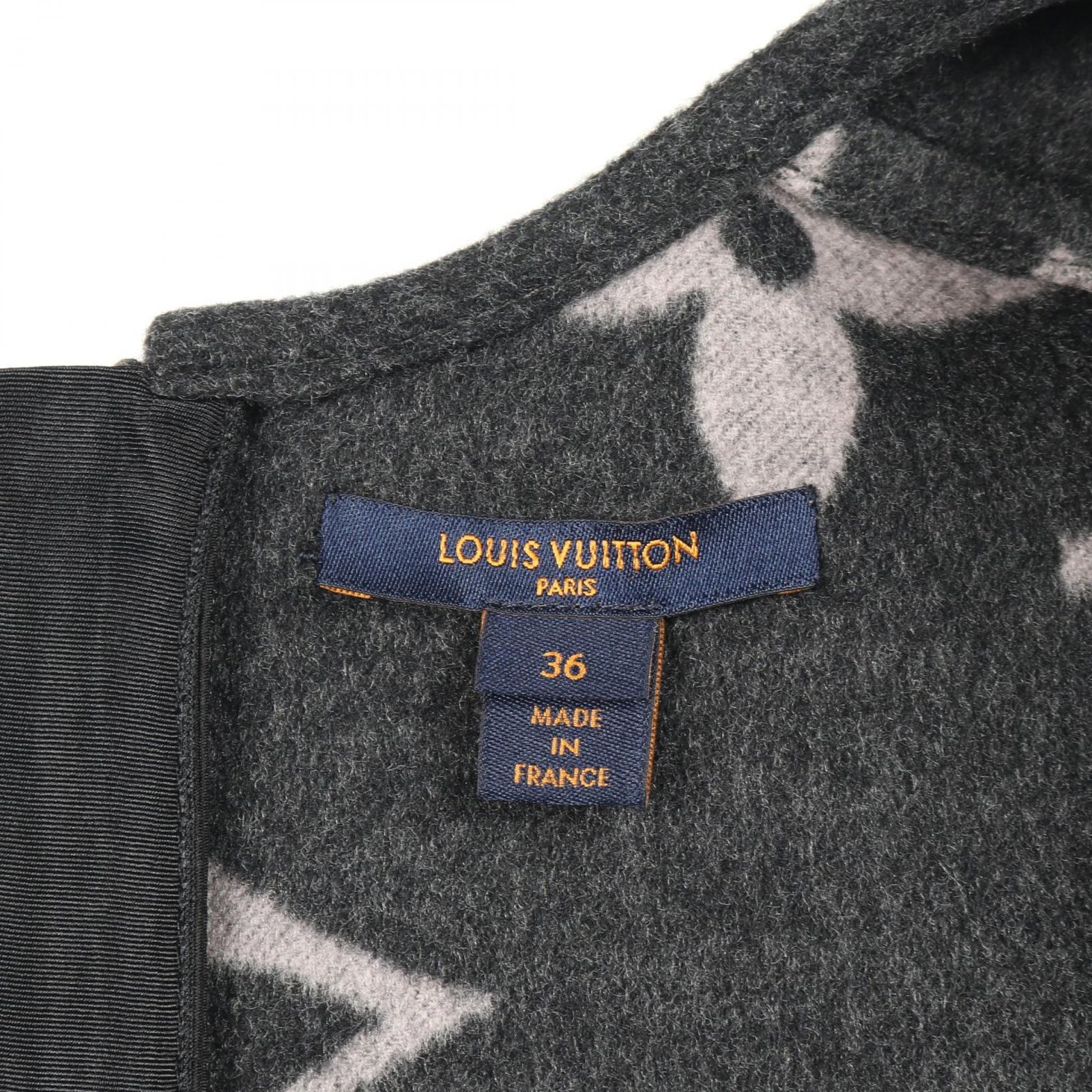  ルイ ヴィトン LOUIS VUITTON ワンピース モノグラム RW 202 W TUV FJDR 04 ウール シルク レディース A 長袖 七分袖 ひざ丈ワンピース