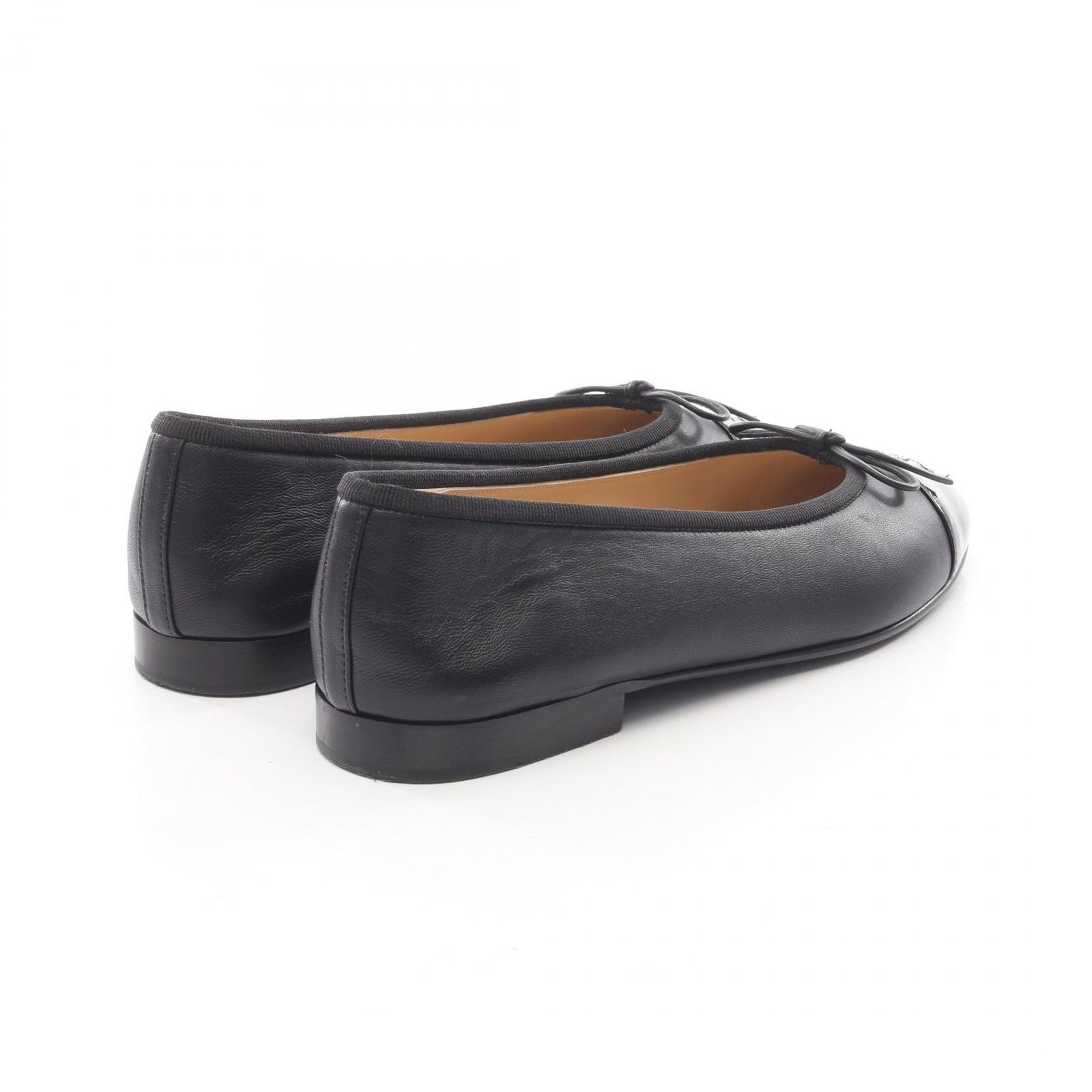 シャネル CHANEL パンプス BALLERINA バレリーナ レザー パテントレザー バレエシューズ レディース A