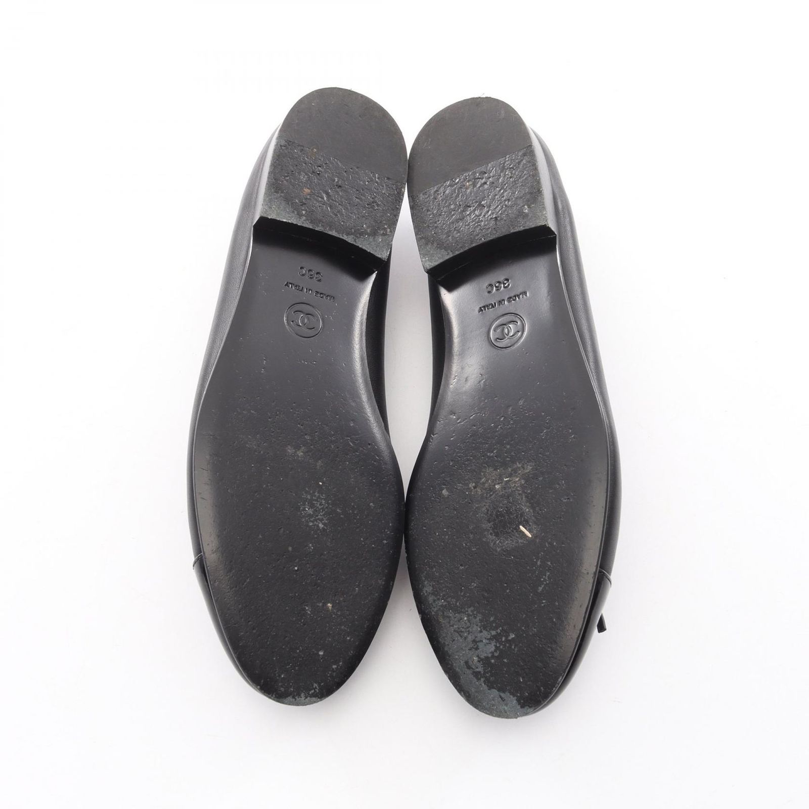 パテントレザー バレエシューズ