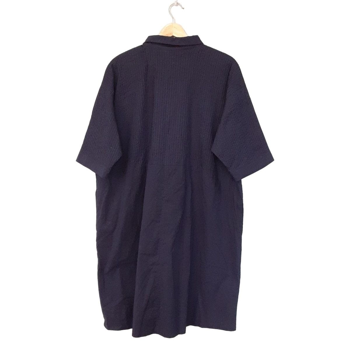 YACCOMARICARD ヤッコマリカルド ワンピース サイズN レディース - ネイビー 七分袖 ひざ丈 ymr