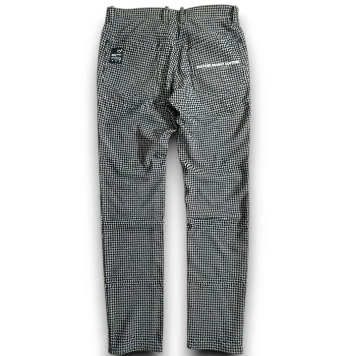 新品 パーリーゲイツ マスターバニー Wジャガードパンツ 千鳥柄(5)Lグレー マスターバニー エディション パーリーゲイツ ゴルフ 防風×保温 裏起毛