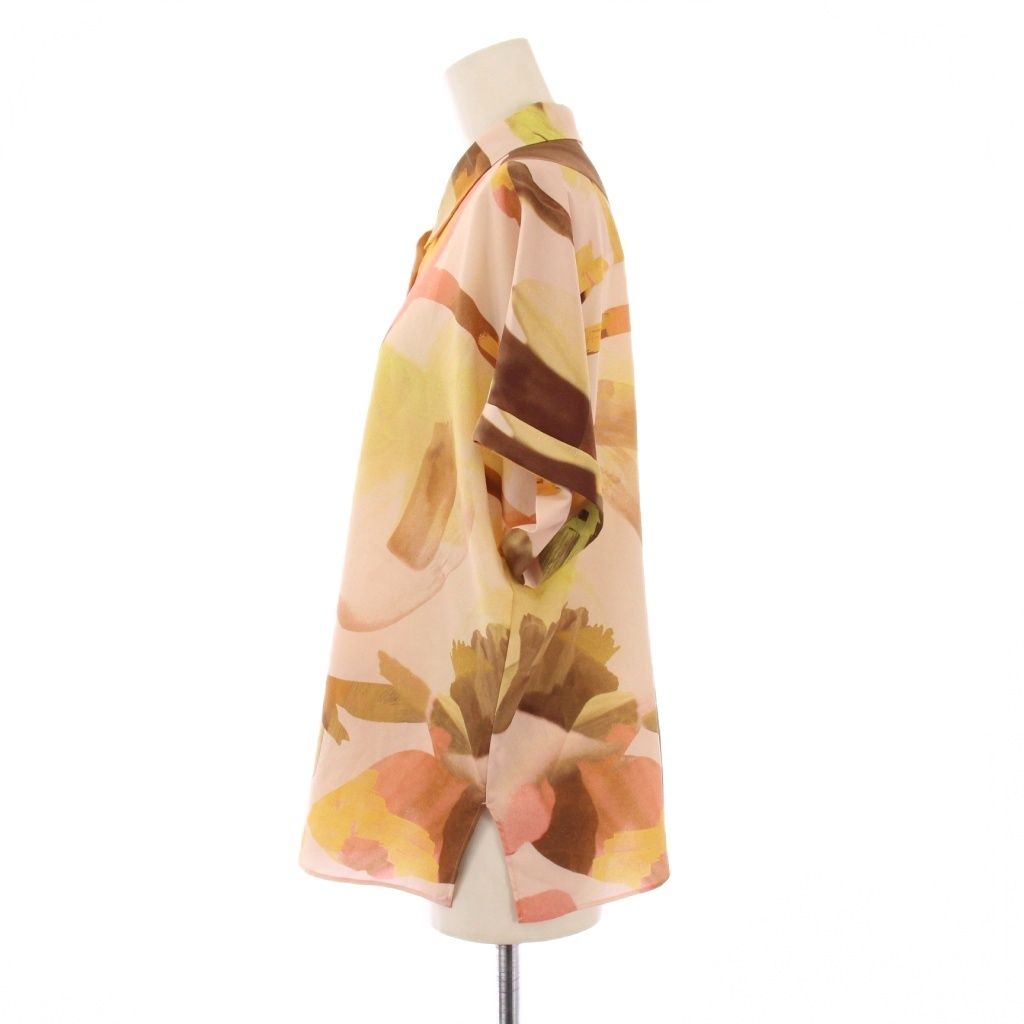 ポールスミス PAUL SMITH シャツ ブラウス 半袖 フレンチスリーブ レギュラー 総柄 38 マルチ BB