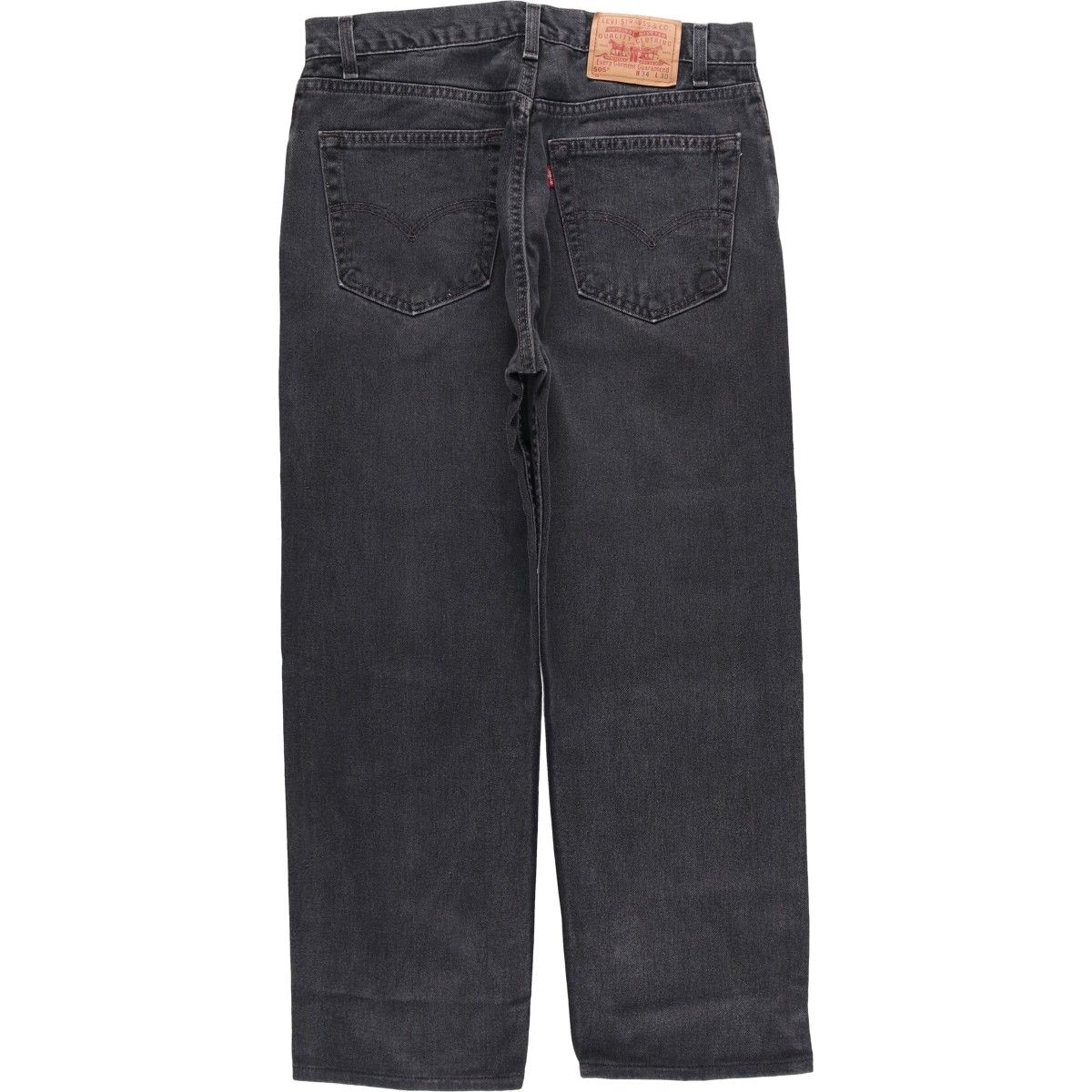 古着 00年代 リーバイス Levi s 00505 0260 REGULAR FIT LEG ブラックデニム テーパードデニムパンツ evb 032843