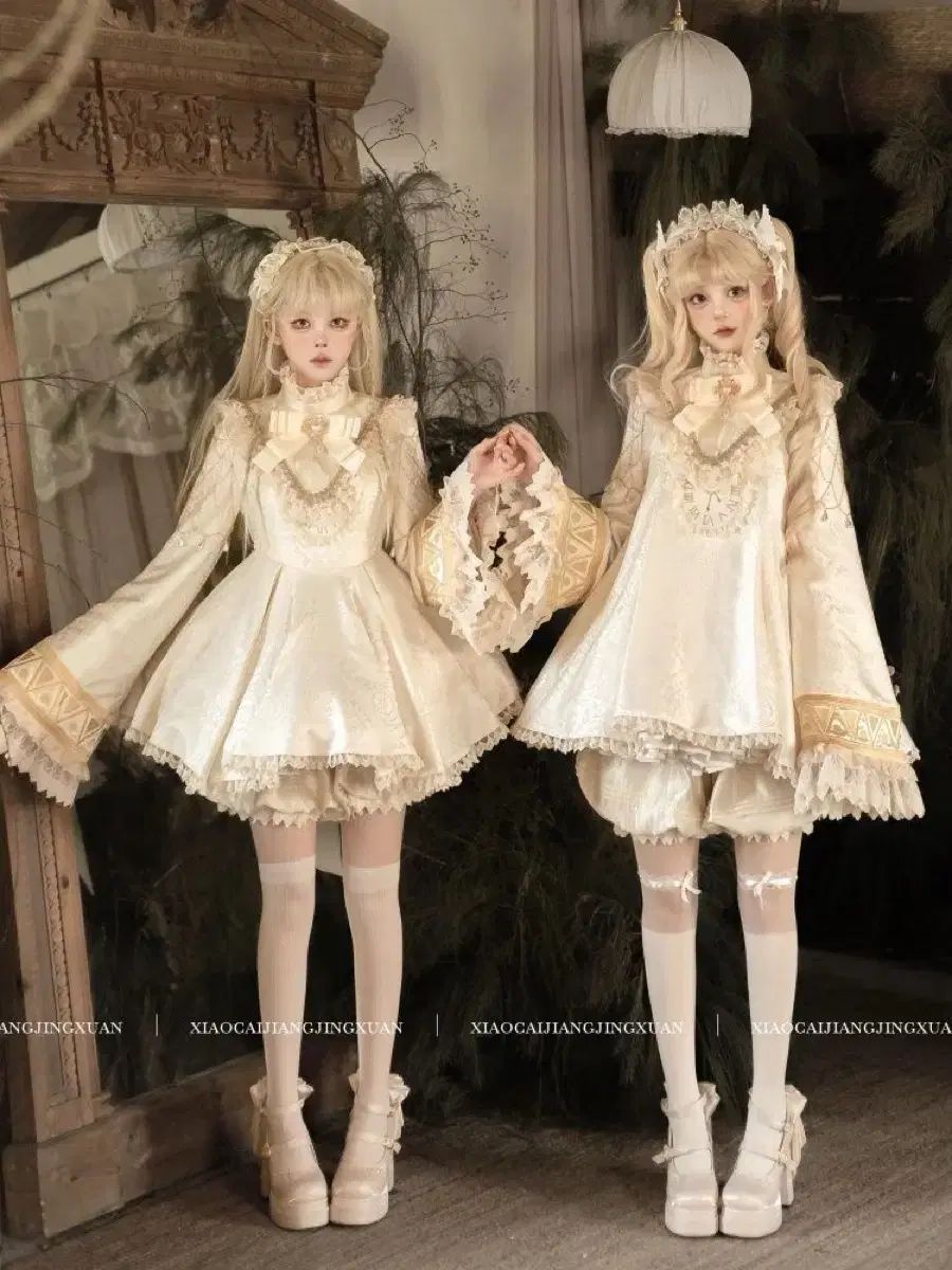 歴代転生の終点 プラチナ ロリータ ONE PIECE ヘビー ウォーク ボリューム セット 2種 オーバーサイズ シャツワンピ