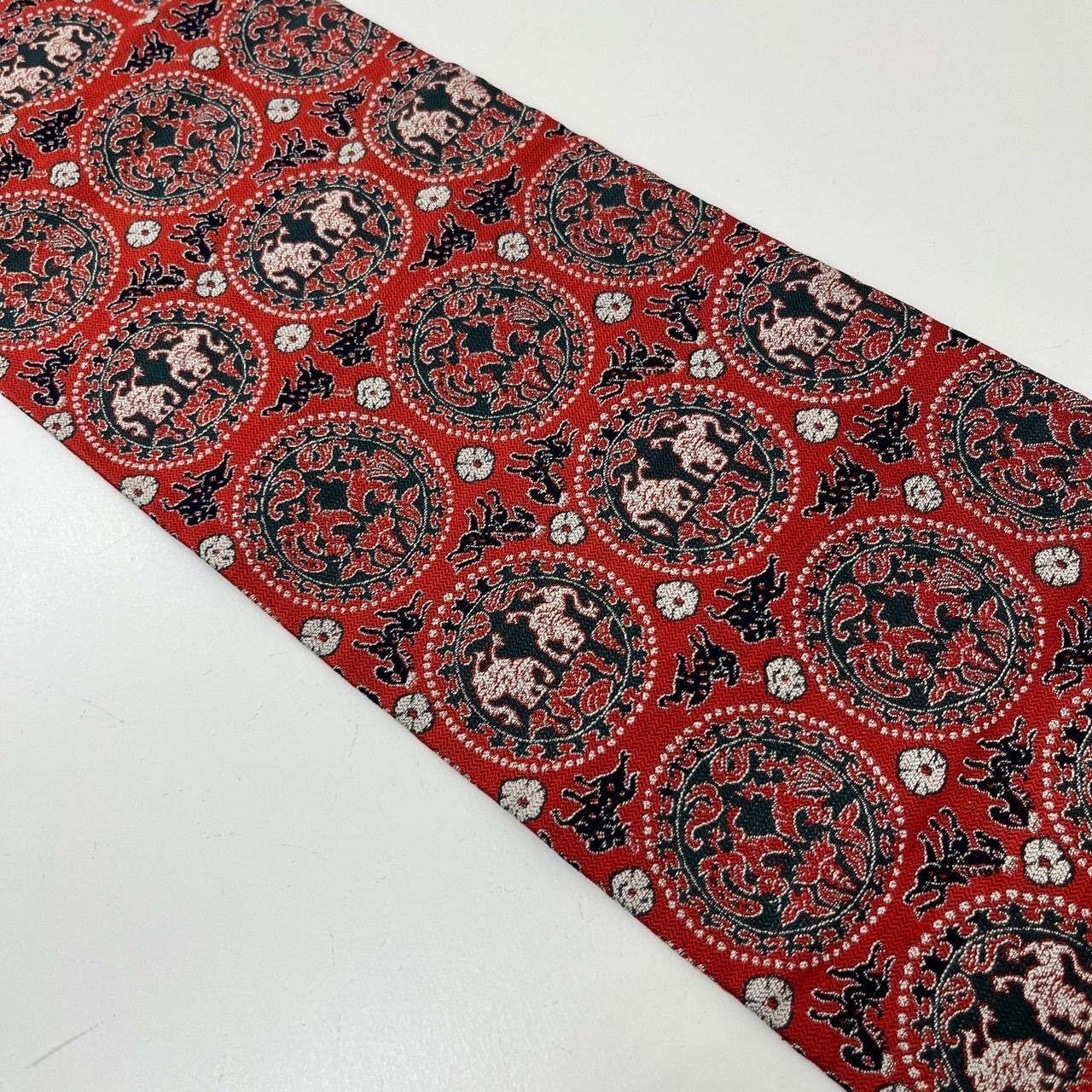 名古屋帯 円文白虎朱雀錦 織 九寸 正絹 MA-2557 - メルカリ